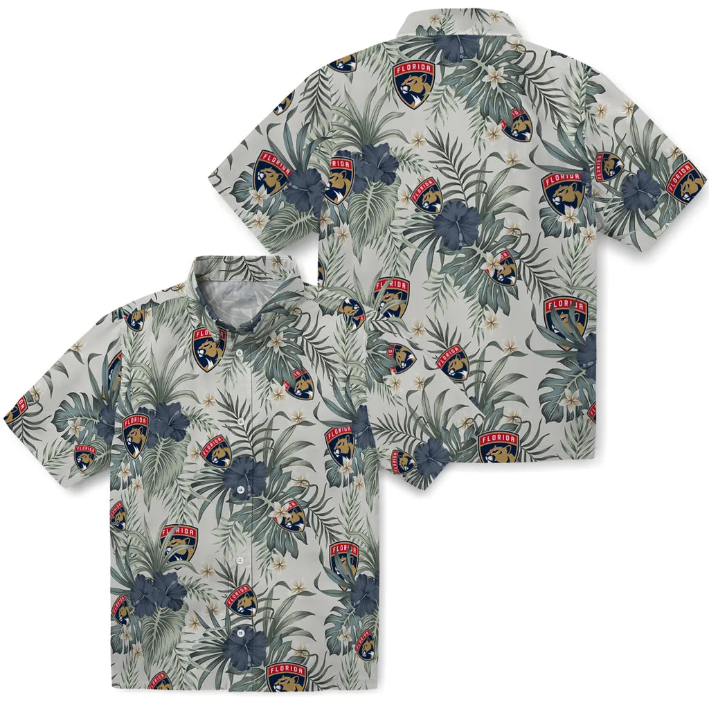 Florida Panthers Hawaiian Shirt - Hibiscus Designs | Hula Hawaiian Shirts