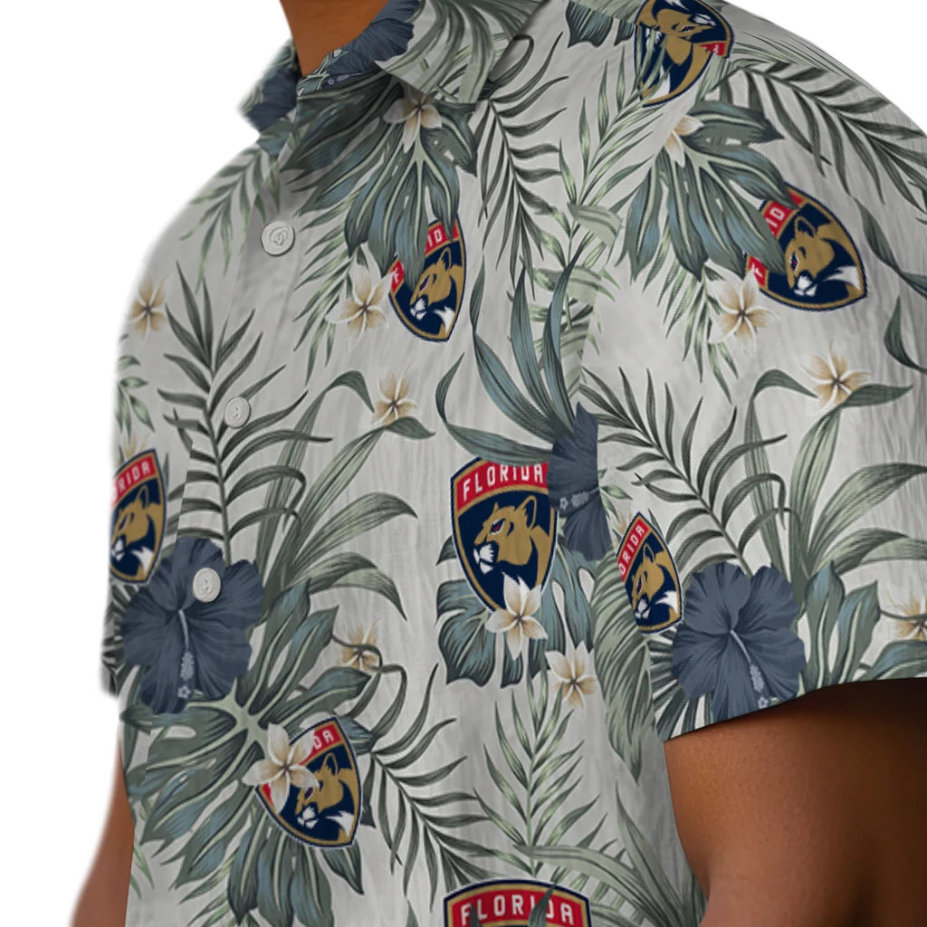 Florida Panthers Hawaiian Shirt - Hibiscus Designs | Hula Hawaiian Shirts