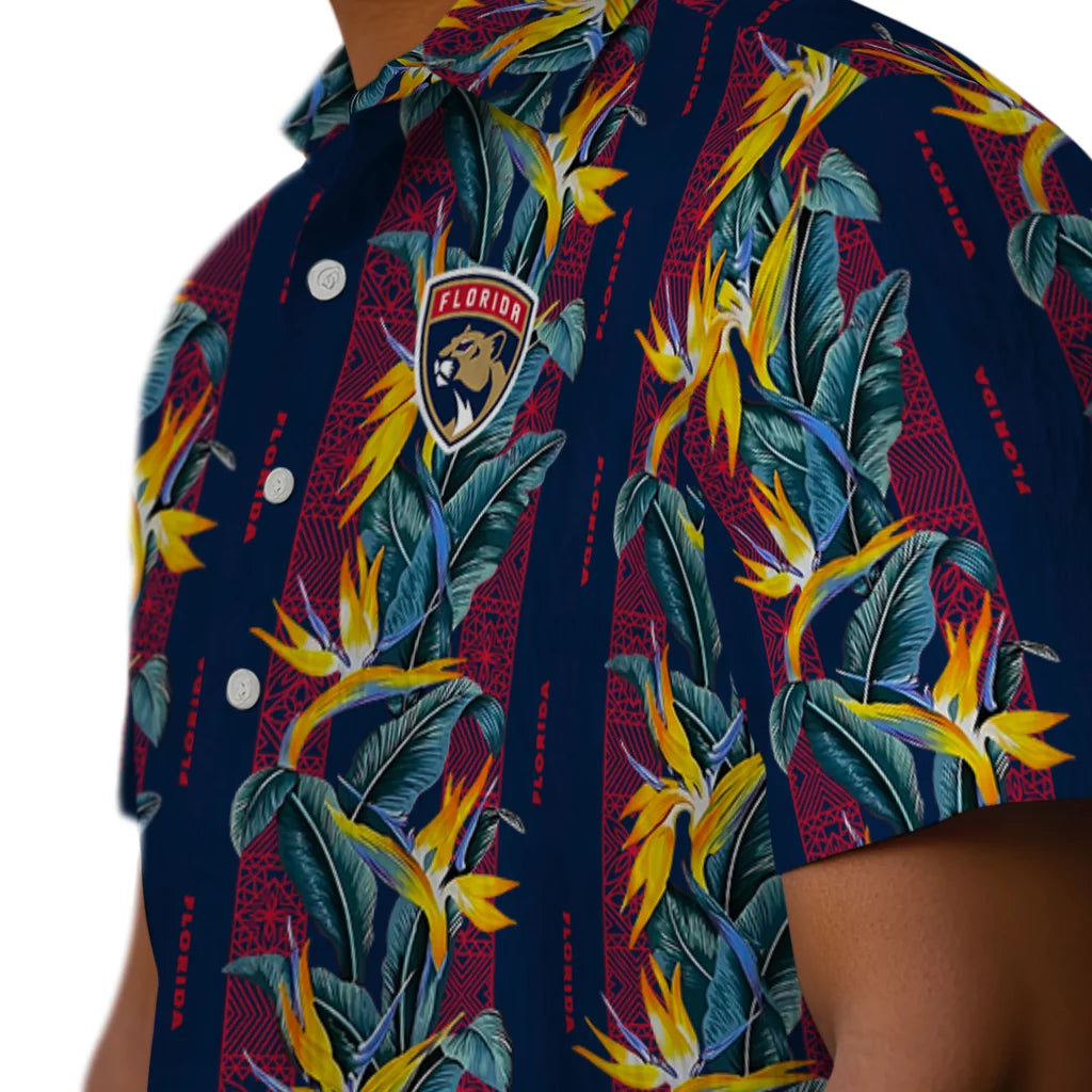 Florida Panthers Hawaiian Shirt - Paradise Vines | Hula Hawaiian Shirts