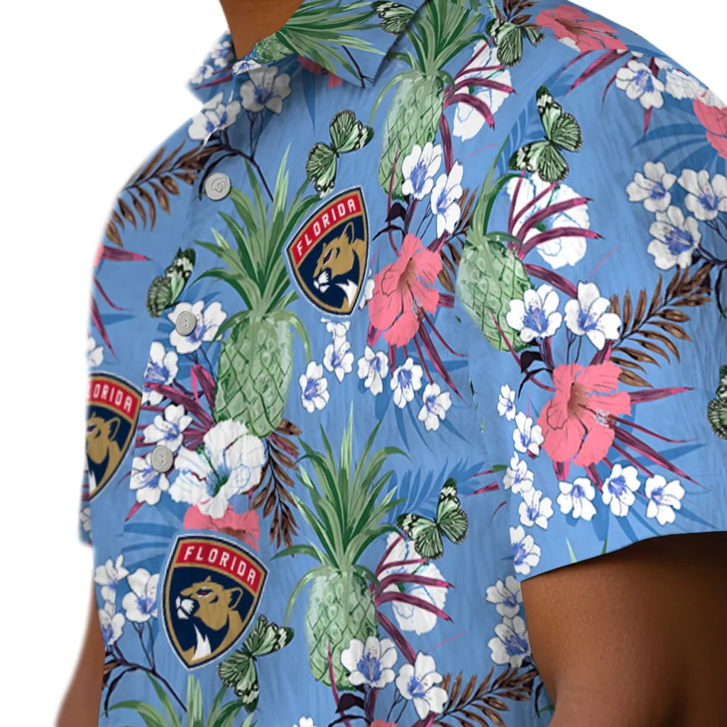 Florida Panthers Hawaiian Shirt - Pineapple Bouquet | Hula Hawaiian Shirts