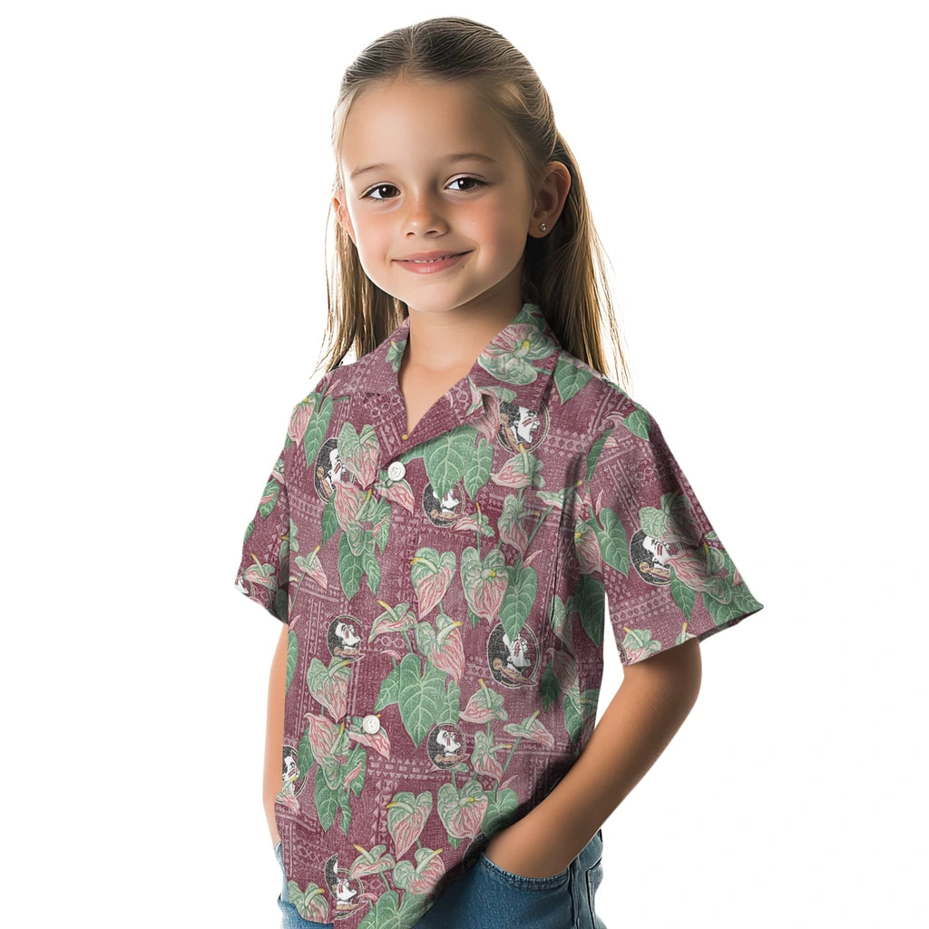 Florida State Seminoles Hawaiian Shirt - Anthurium Overlay | Hula Hawaiian Shirts