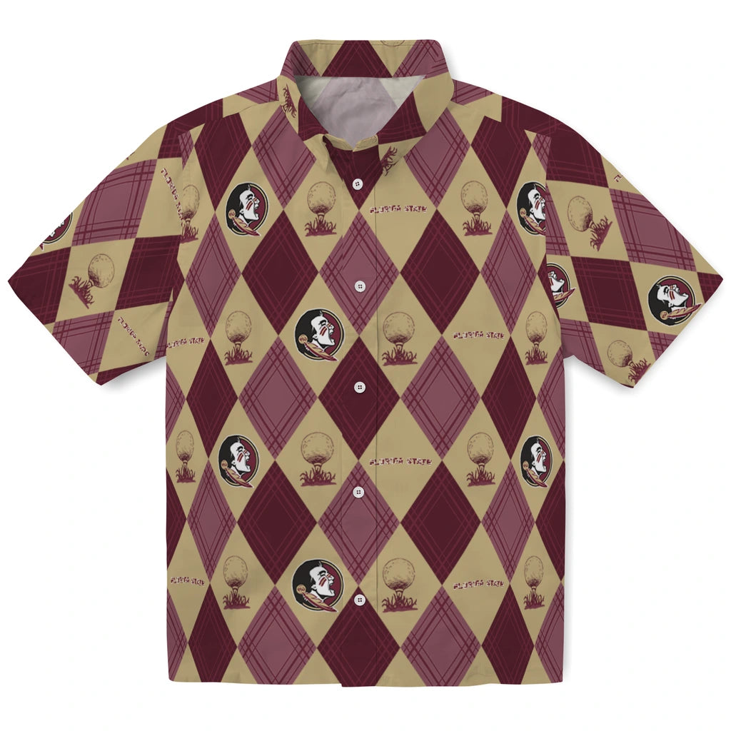 Florida State Seminoles Hawaiian Shirt - Golfing Plaid | Hula Hawaiian Shirts