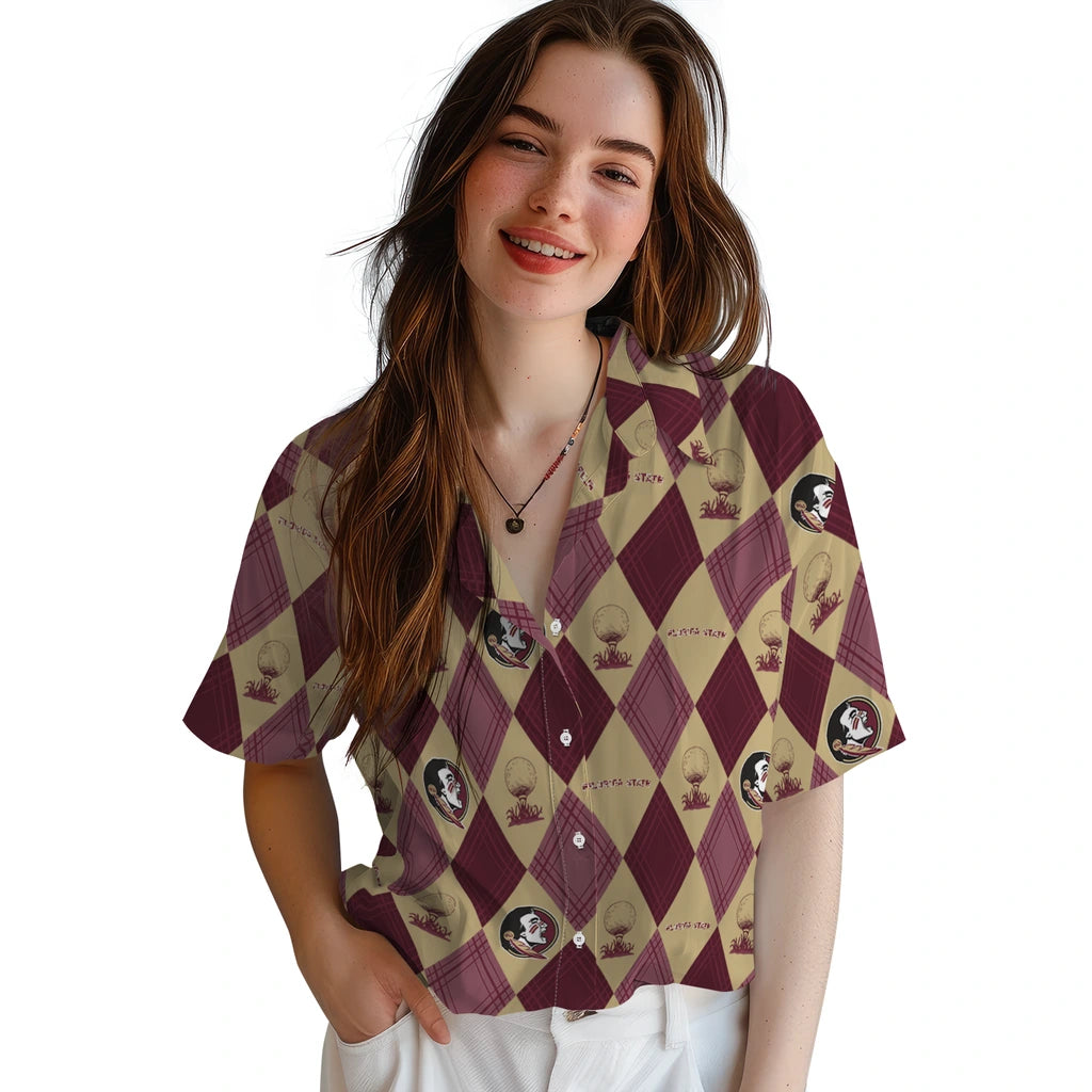 Florida State Seminoles Hawaiian Shirt - Golfing Plaid | Hula Hawaiian Shirts