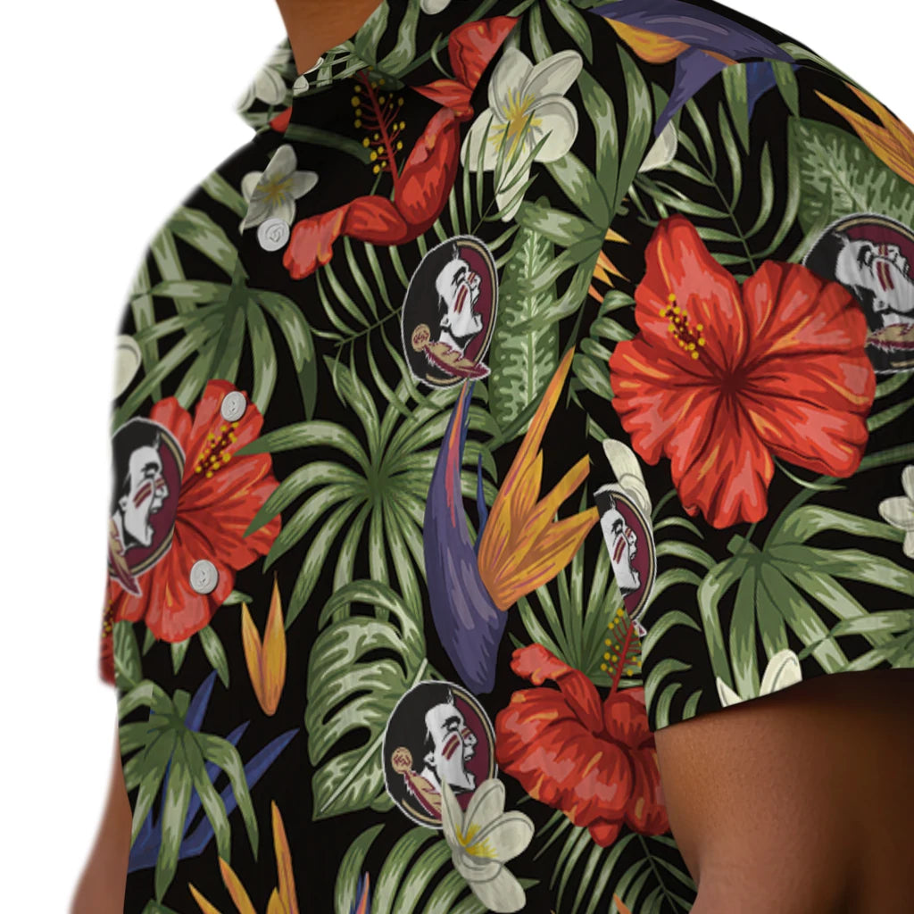 Florida State Seminoles Hawaiian Shirt - Hawaii Floral Hibiscus | Hula Hawaiian Shirts