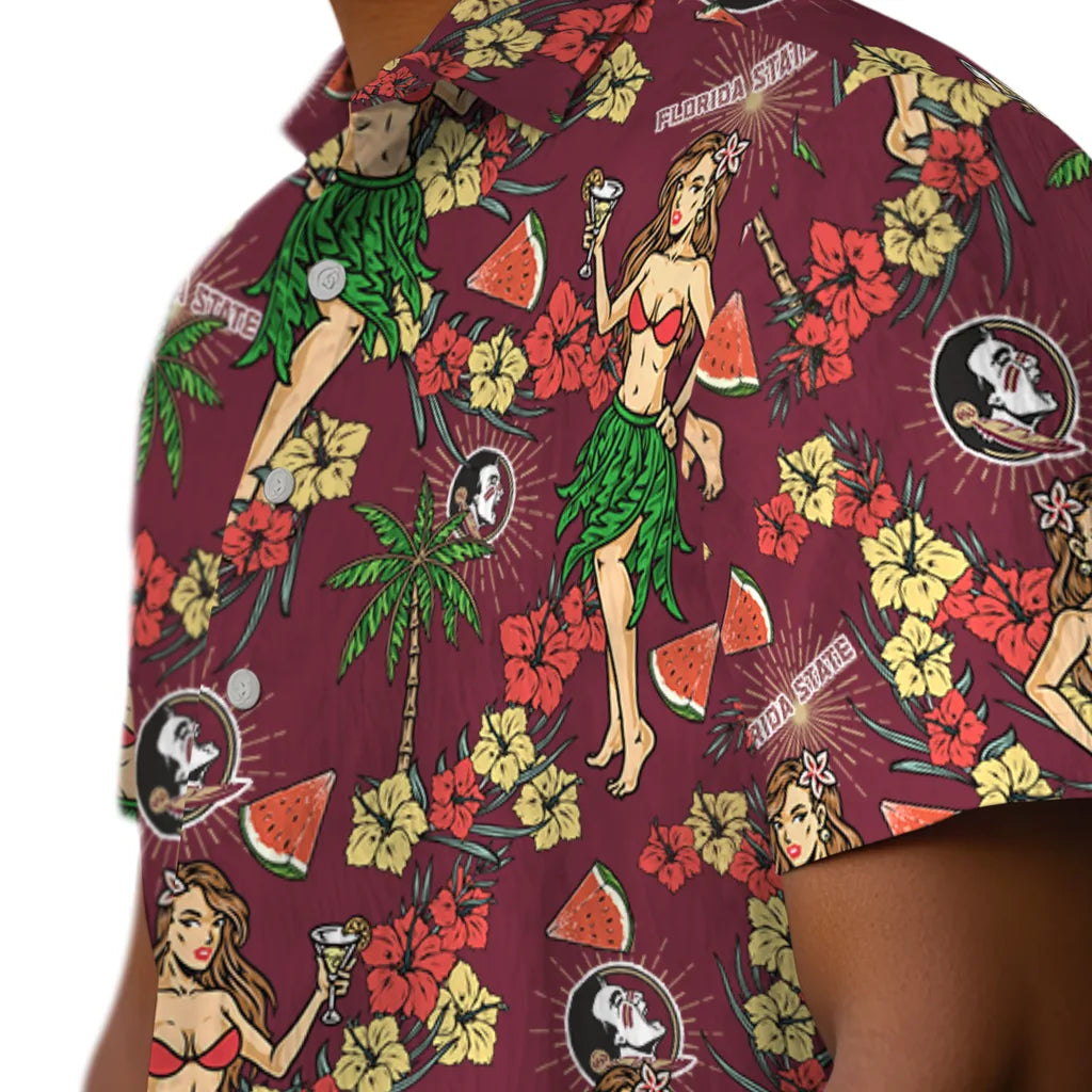 Florida State Seminoles Hawaiian Shirt - Hawaiian Girls Design | Hula Hawaiian Shirts