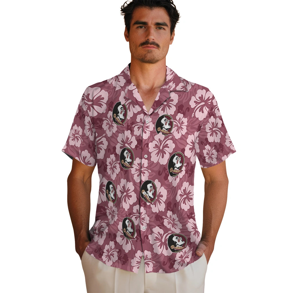 Florida State Seminoles Hawaiian Shirt - Hibiscus Cluster | Hula Hawaiian Shirts