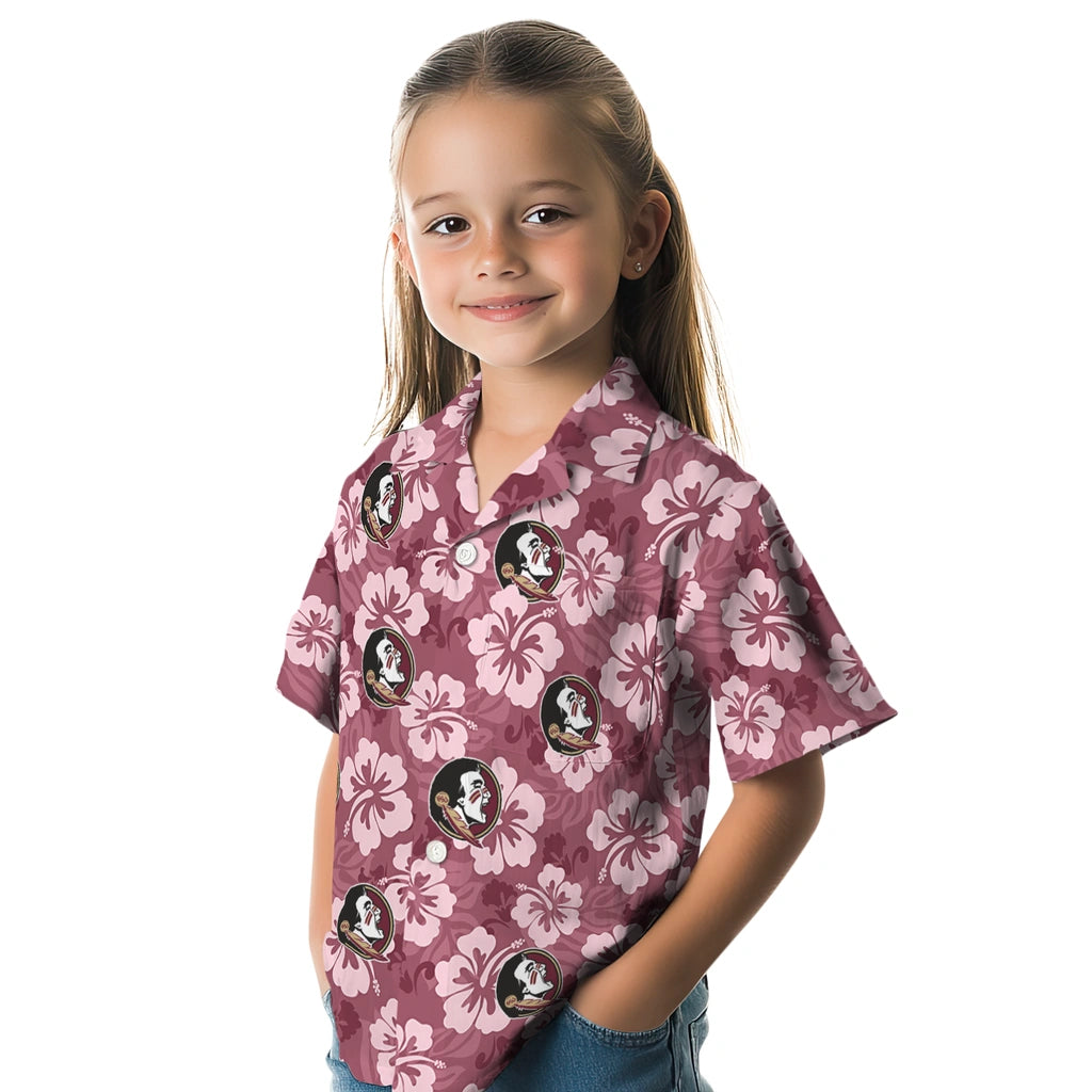 Florida State Seminoles Hawaiian Shirt - Hibiscus Cluster | Hula Hawaiian Shirts