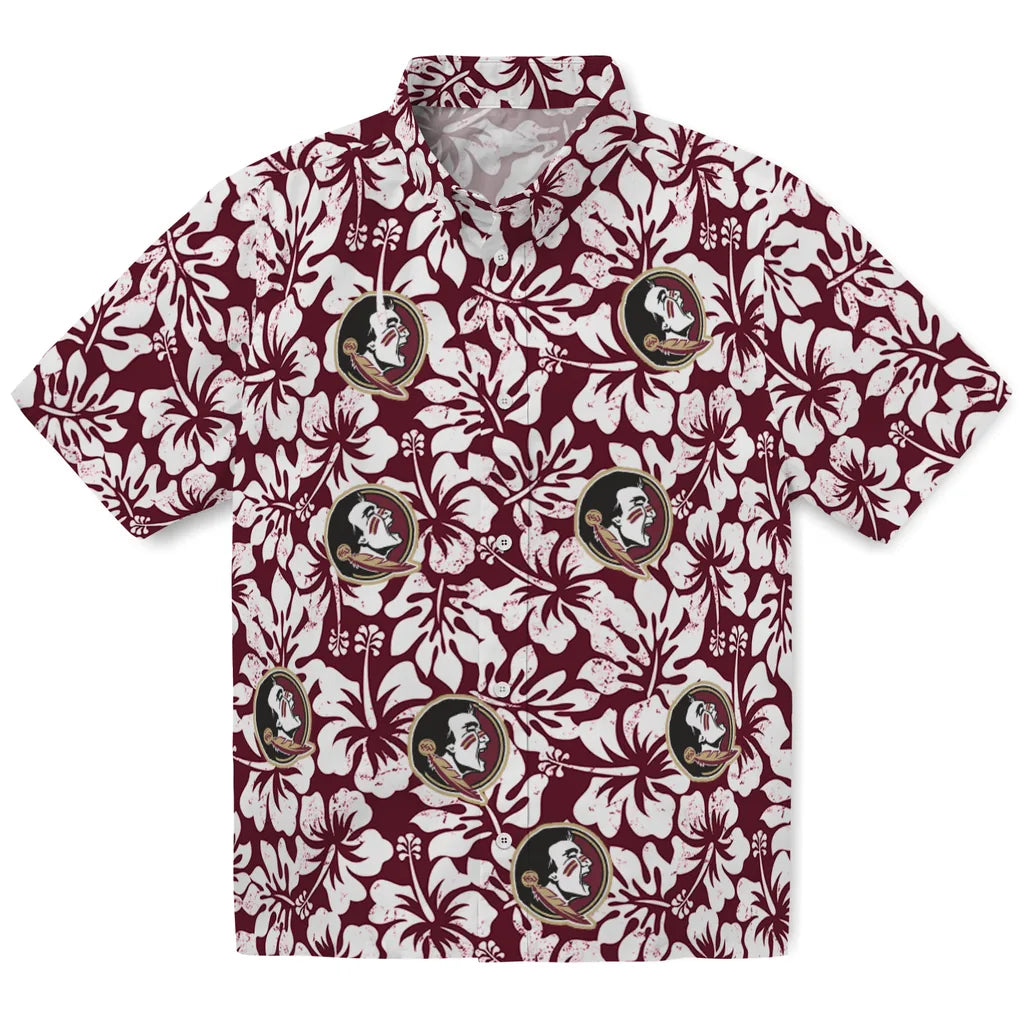 Florida State Seminoles Hawaiian Shirt - Hibiscus Motif | Hula Hawaiian Shirts