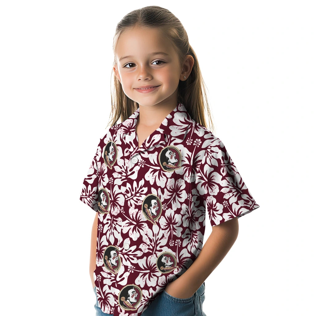 Florida State Seminoles Hawaiian Shirt - Hibiscus Motif | Hula Hawaiian Shirts