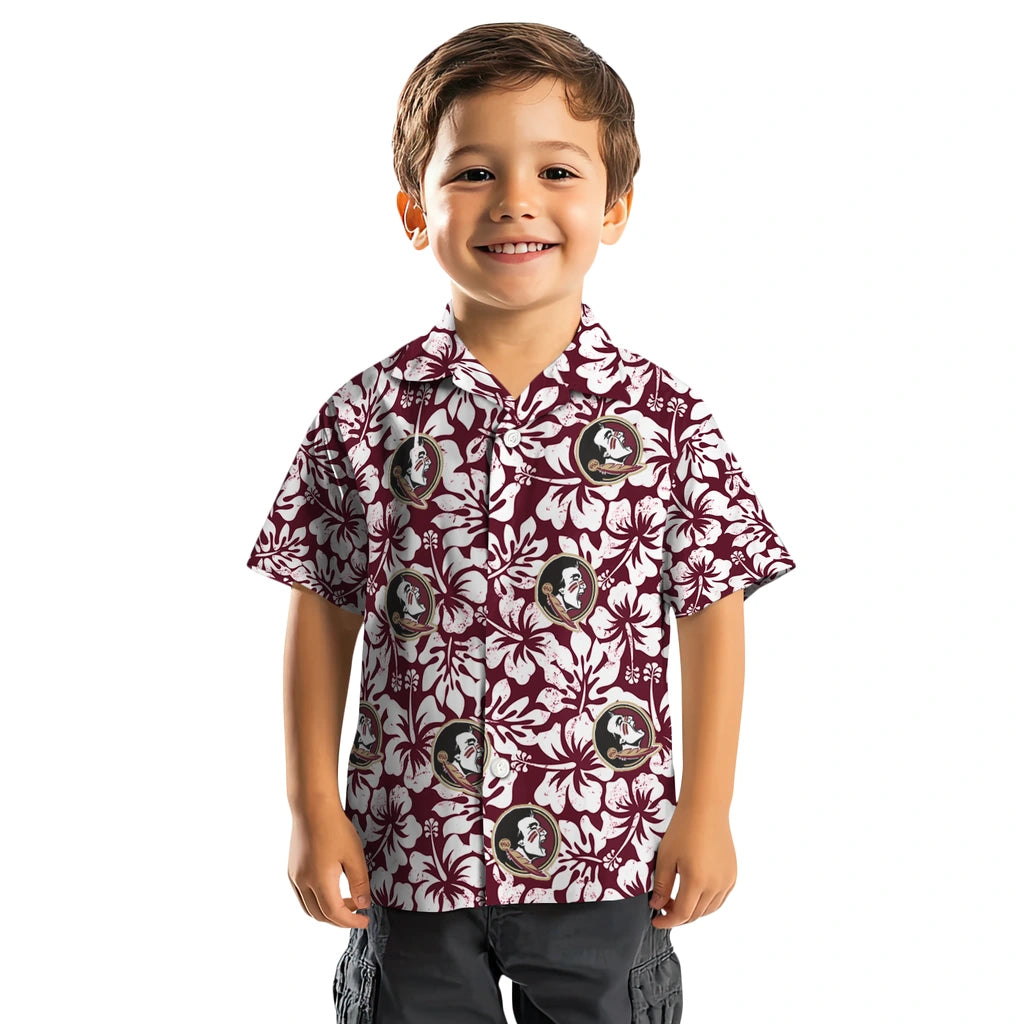 Florida State Seminoles Hawaiian Shirt - Hibiscus Motif | Hula Hawaiian Shirts