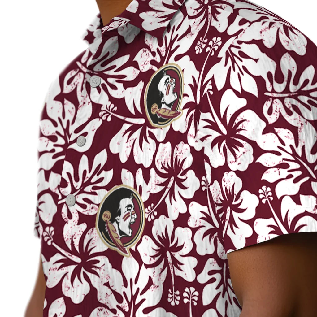 Florida State Seminoles Hawaiian Shirt - Hibiscus Motif | Hula Hawaiian Shirts