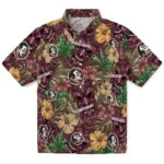 Florida State Seminoles Hawaiian Shirt - Hibiscus Tiki Jungle | Hula Hawaiian Shirts