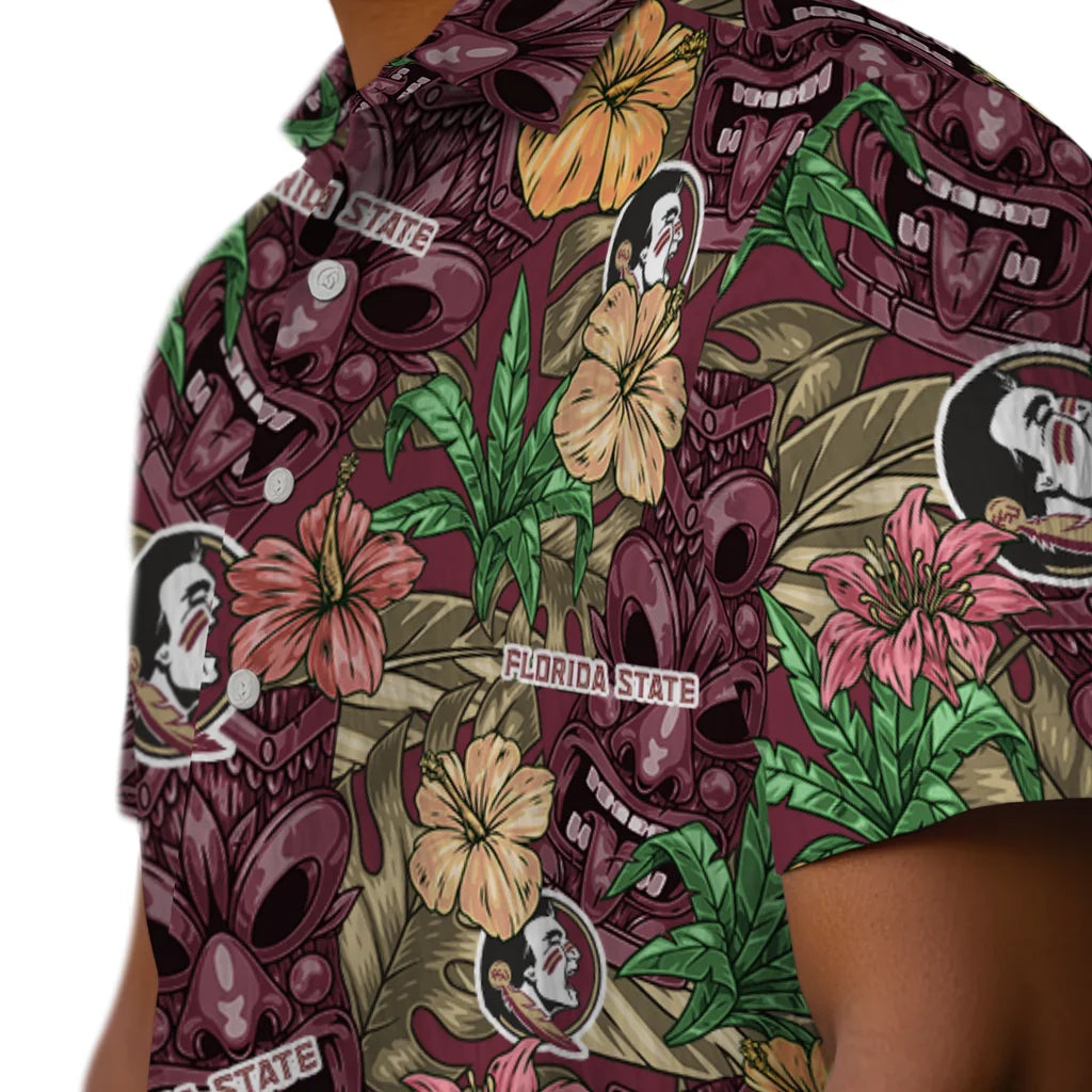 Florida State Seminoles Hawaiian Shirt - Hibiscus Tiki Jungle | Hula Hawaiian Shirts