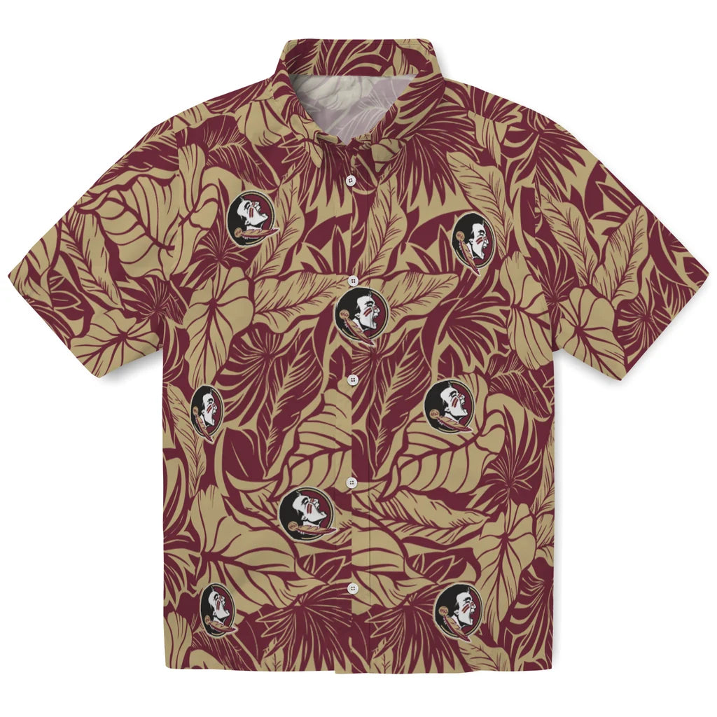 Florida State Seminoles Hawaiian Shirt - Monstera Layer | Hula Hawaiian Shirts