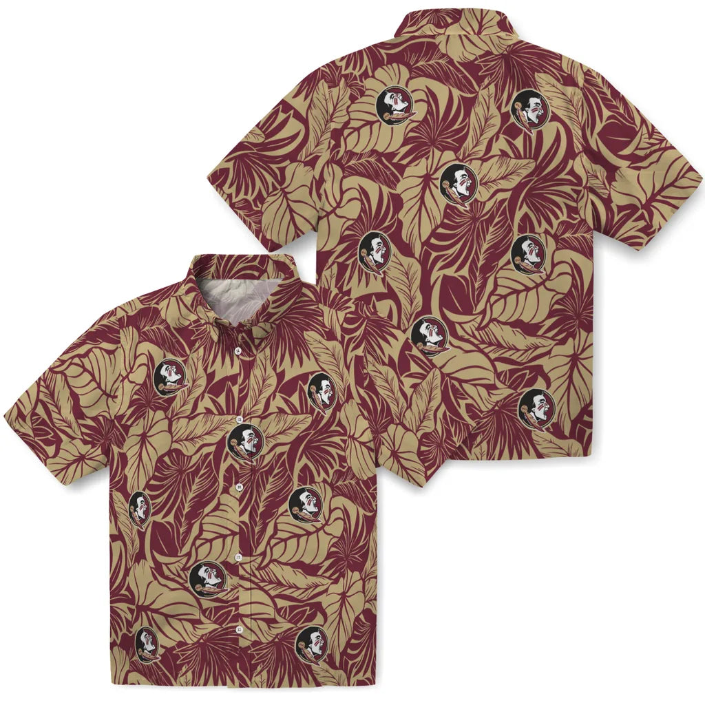 Florida State Seminoles Hawaiian Shirt - Monstera Layer | Hula Hawaiian Shirts