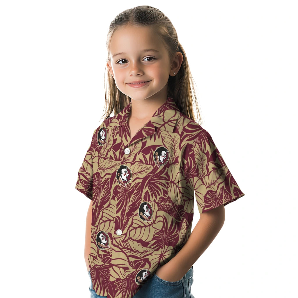 Florida State Seminoles Hawaiian Shirt - Monstera Layer | Hula Hawaiian Shirts
