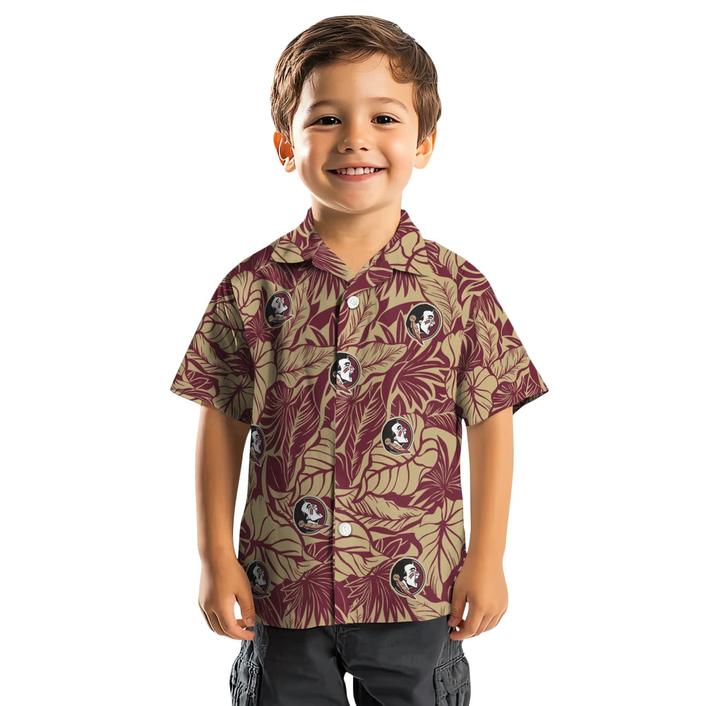 Florida State Seminoles Hawaiian Shirt - Monstera Layer | Hula Hawaiian Shirts