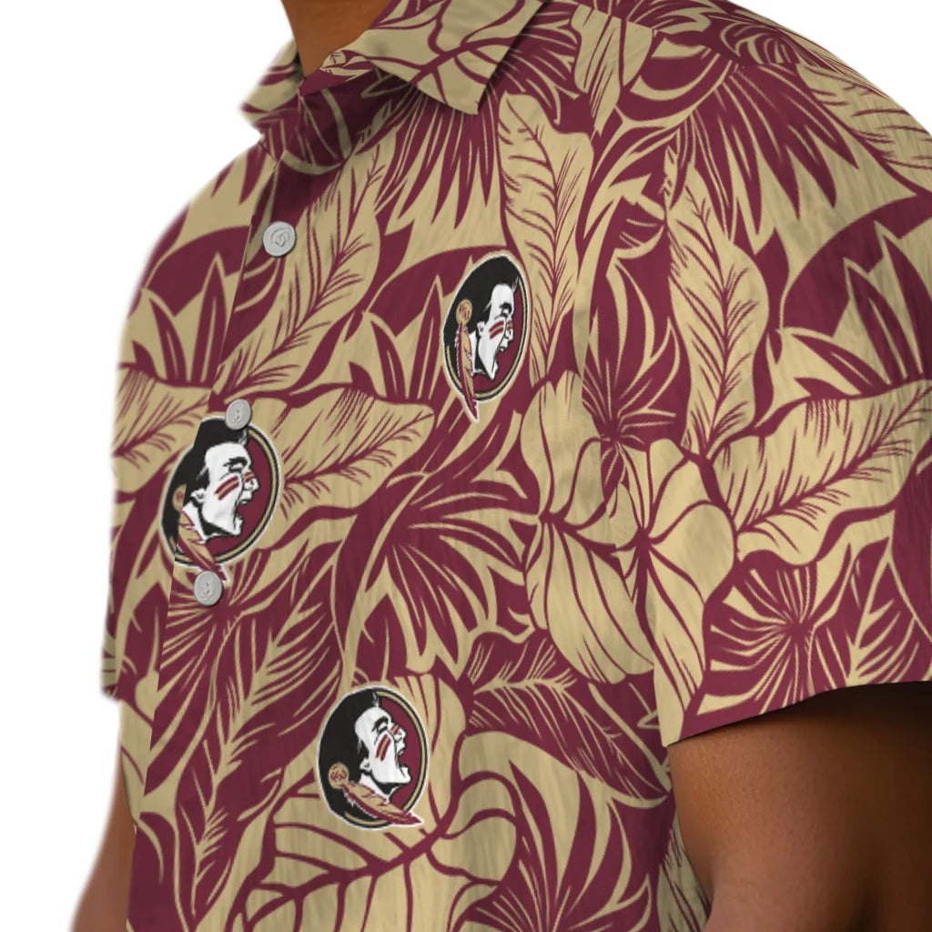 Florida State Seminoles Hawaiian Shirt - Monstera Layer | Hula Hawaiian Shirts