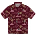 Florida State Seminoles Hawaiian Shirt - Palm And Clouds | Hula Hawaiian Shirts