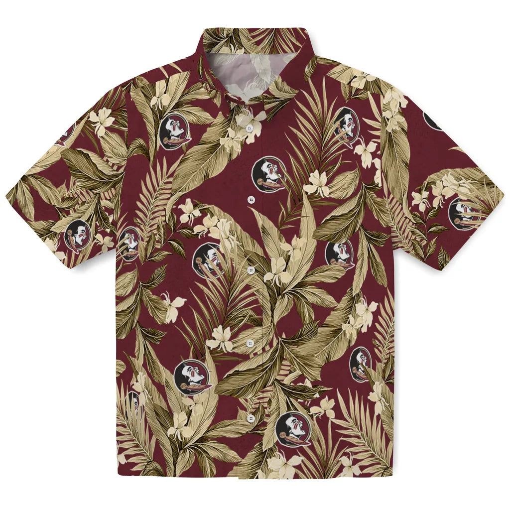 Florida State Seminoles Hawaiian Shirt - Palm Leaves | Hula Hawaiian Shirts
