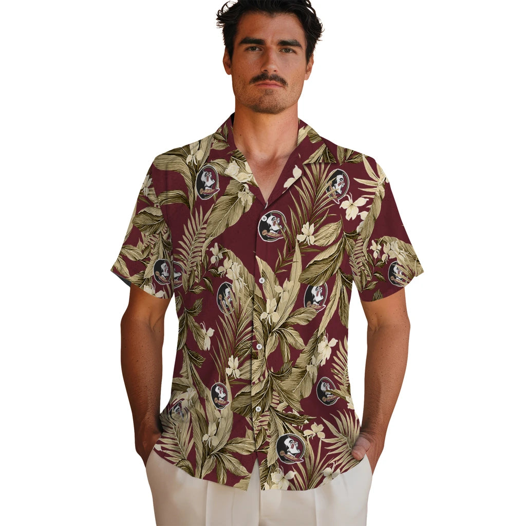 Florida State Seminoles Hawaiian Shirt - Palm Leaves | Hula Hawaiian Shirts