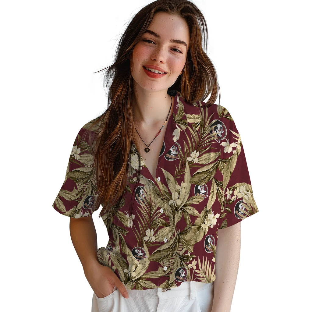 Florida State Seminoles Hawaiian Shirt - Palm Leaves | Hula Hawaiian Shirts