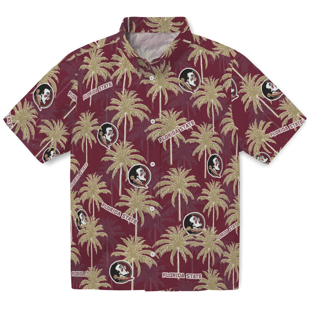 Florida State Seminoles Hawaiian Shirt - Palm Tree Motif | Hula Hawaiian Shirts