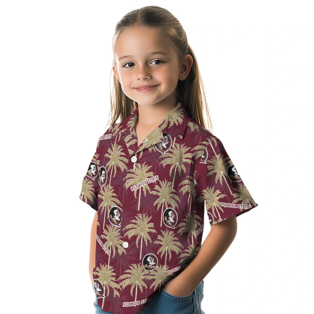 Florida State Seminoles Hawaiian Shirt - Palm Tree Motif | Hula Hawaiian Shirts