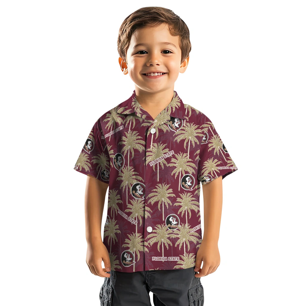 Florida State Seminoles Hawaiian Shirt - Palm Tree Motif | Hula Hawaiian Shirts