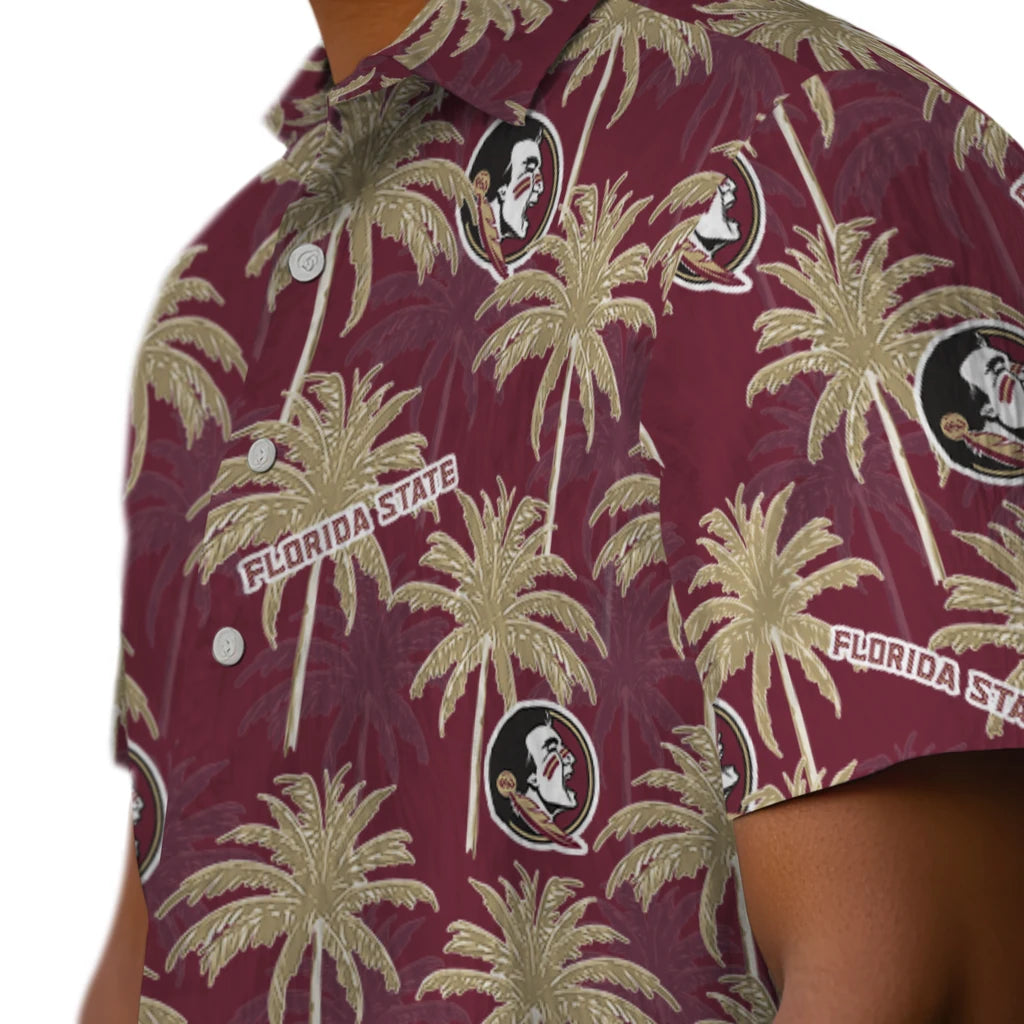 Florida State Seminoles Hawaiian Shirt - Palm Tree Motif | Hula Hawaiian Shirts