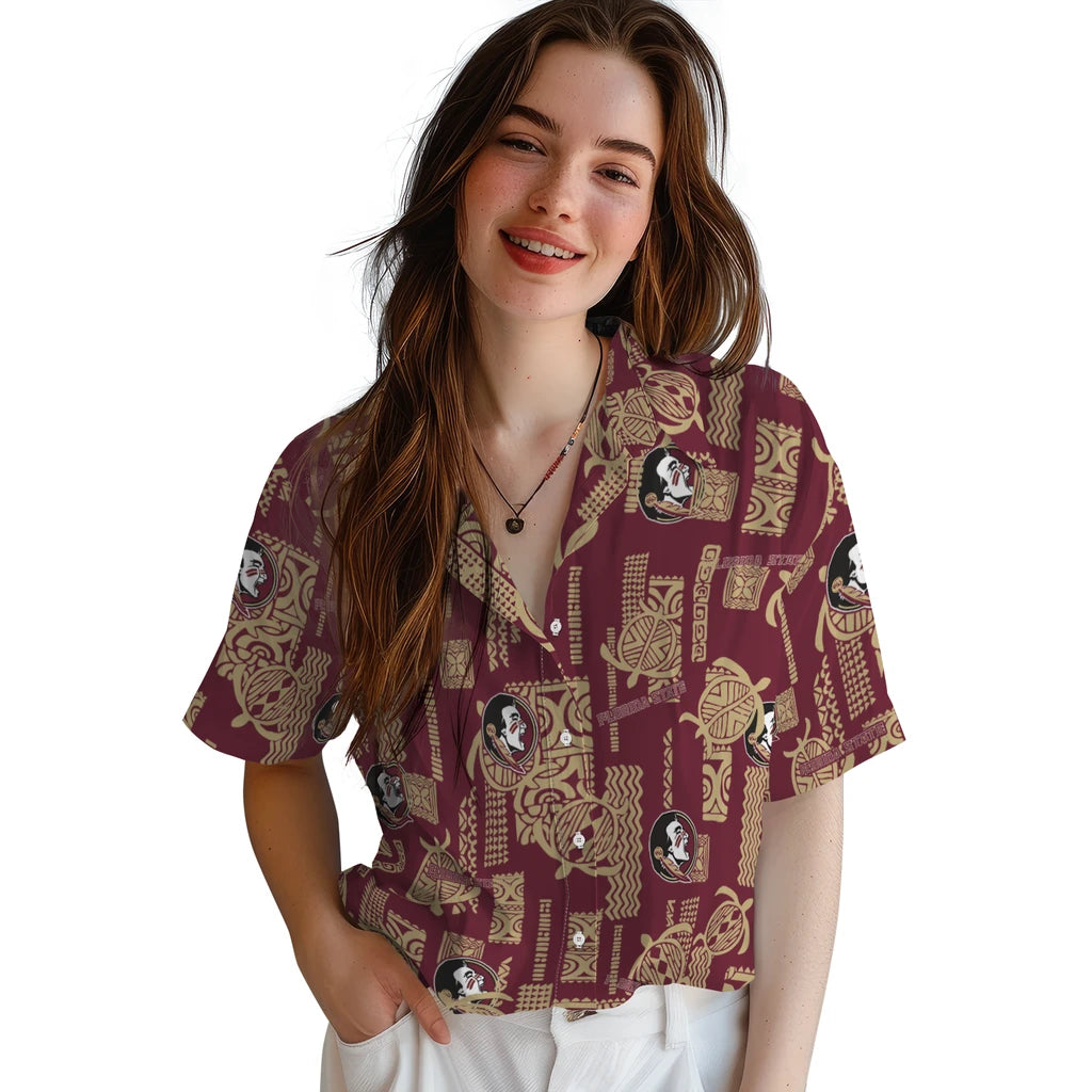 Florida State Seminoles Hawaiian Shirt - Turtle Lines | Hula Hawaiian Shirts