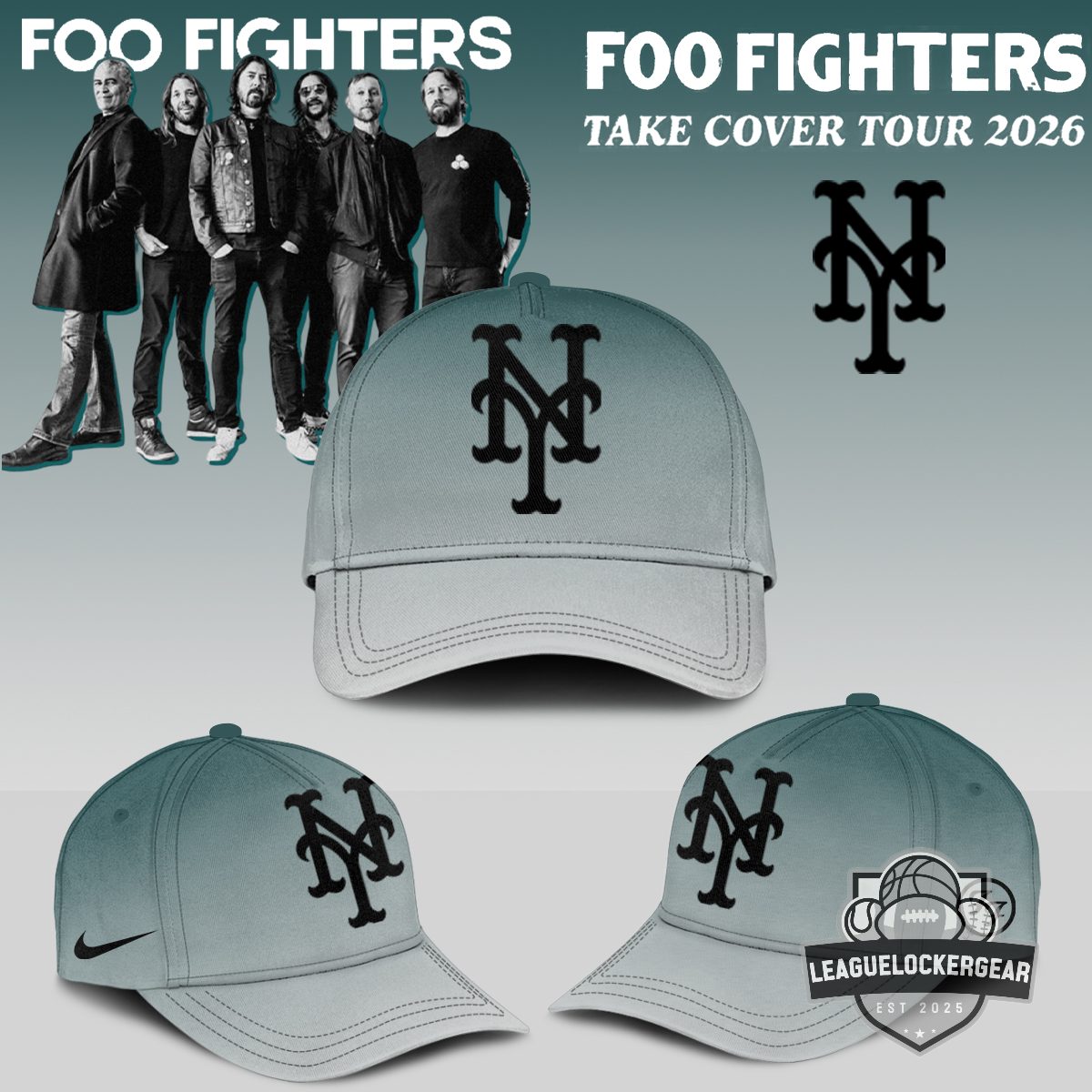 All Team MLB Foo Fighters Take Cover Tour 2026 Baseball Jersey - LeagueLockerGear