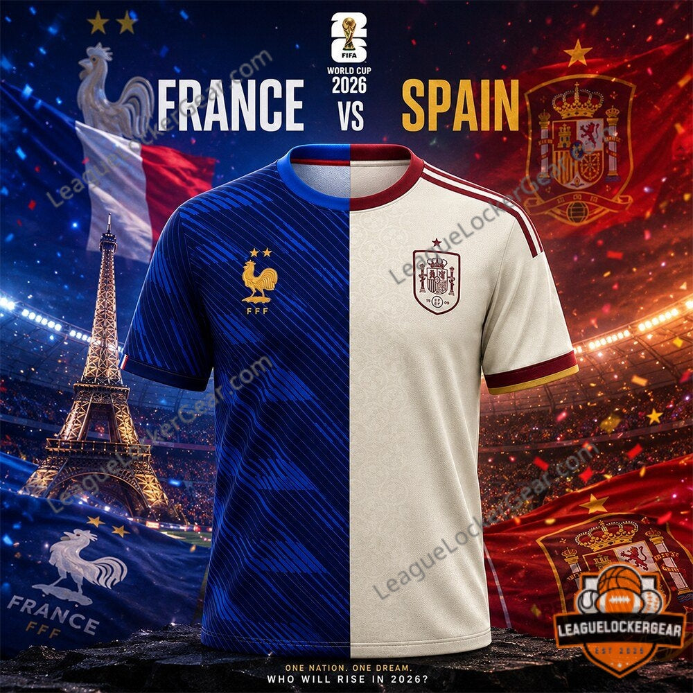 France vs Spain FIFA World Cup 2026 T-Shirt - LeagueLockerGear