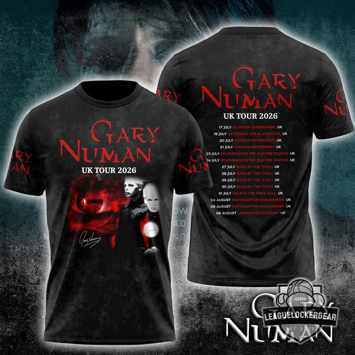 Gary Numan UK Tour 2026 Signed T-Shirt - LeagueLockerGear
