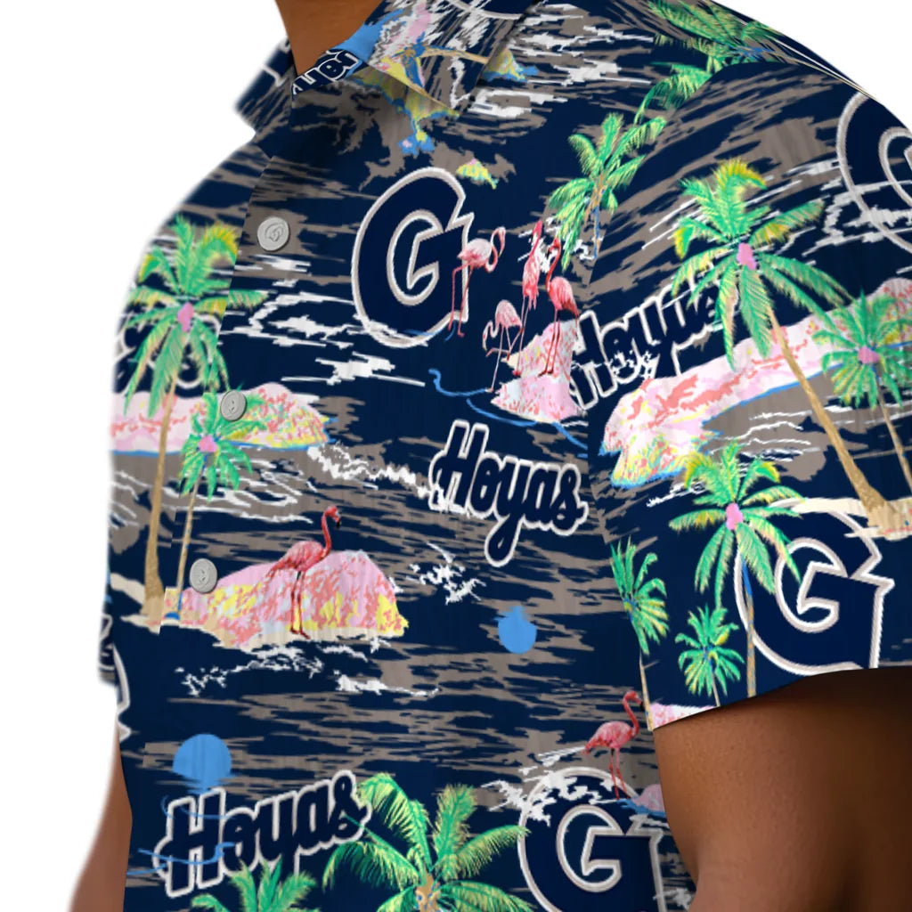Georgetown Hoyas Hawaiian Shirt - Hawaii Island | Hula Hawaiian Shirts