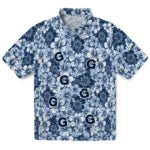 Georgetown Hoyas Hawaiian Shirt - Hibiscus Blooms | Hula Hawaiian Shirts