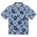 Georgetown Hoyas Hawaiian Shirt - Hibiscus Cluster | Hula Hawaiian Shirts