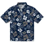 Georgetown Hoyas Hawaiian Shirt - Hibiscus Flower Design | Hula Hawaiian Shirts