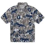 Georgetown Hoyas Hawaiian Shirt - Hibiscus Overlay | Hula Hawaiian Shirts