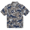 Georgetown Hoyas Hawaiian Shirt - Hibiscus Overlay | Hula Hawaiian Shirts