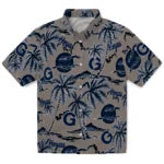 Georgetown Hoyas Hawaiian Shirt - Palm Sunset | Hula Hawaiian Shirts