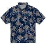 Georgetown Hoyas Hawaiian Shirt - Palm Tree Motif | Hula Hawaiian Shirts