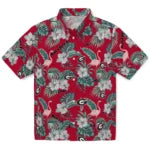 Georgia Bulldogs Hawaiian Shirt - Flamingo and Hibiscus | Hula Hawaiian Shirts