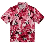 Georgia Bulldogs Hawaiian Shirt - Hibiscus Arrangement | Hula Hawaiian Shirts
