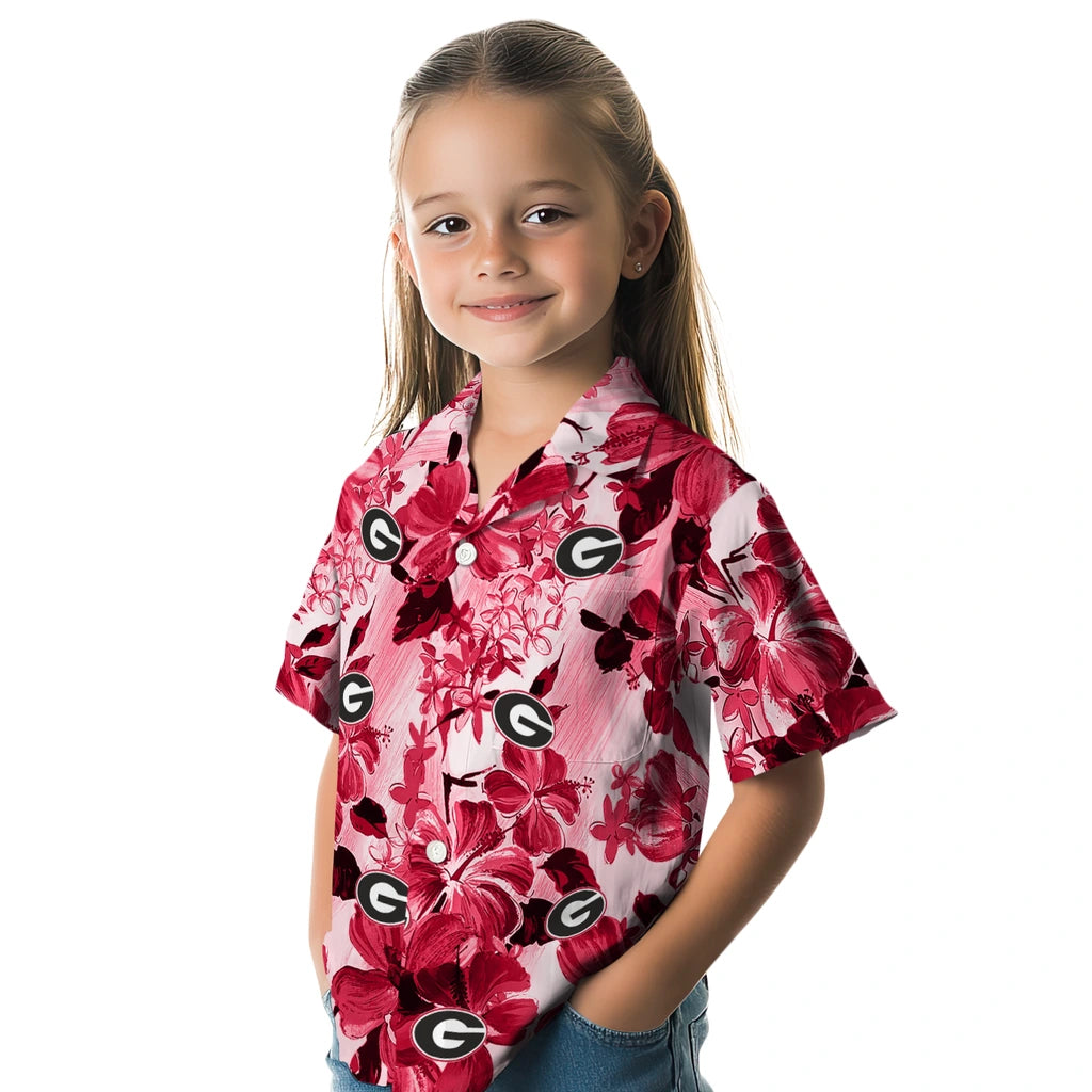 Georgia Bulldogs Hawaiian Shirt - Hibiscus Arrangement | Hula Hawaiian Shirts