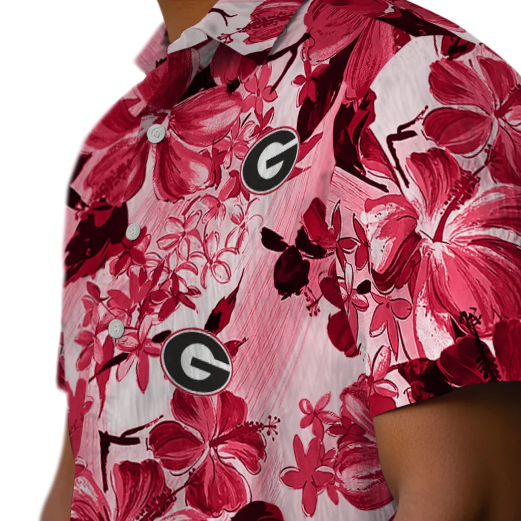 Georgia Bulldogs Hawaiian Shirt - Hibiscus Arrangement | Hula Hawaiian Shirts