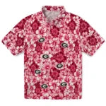 Georgia Bulldogs Hawaiian Shirt - Hibiscus Blooms | Hula Hawaiian Shirts