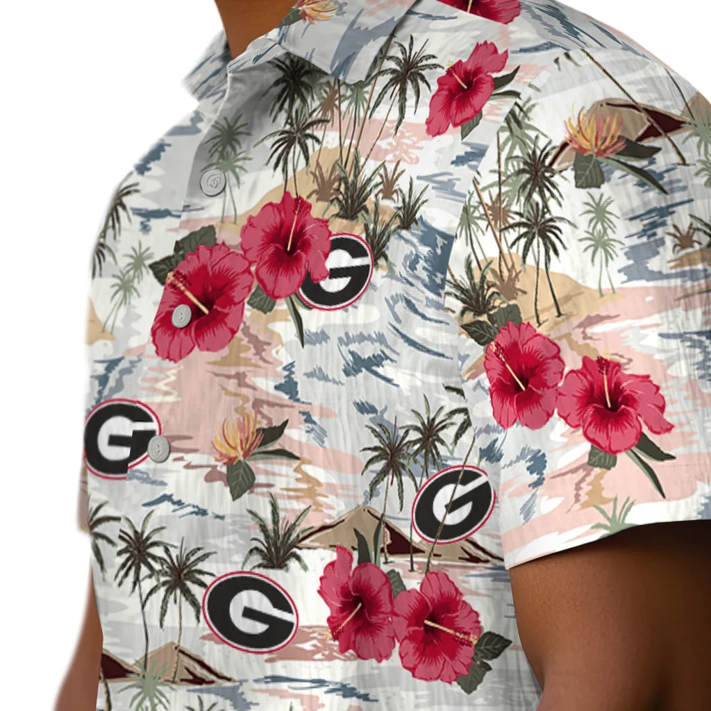 Georgia Bulldogs Hawaiian Shirt - Hibiscus Seaside | Hula Hawaiian Shirts