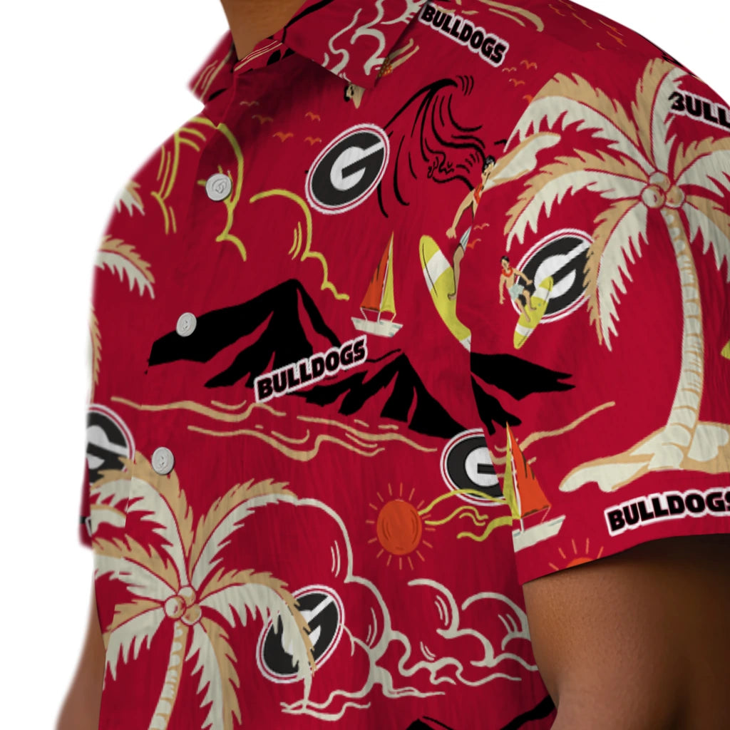 Georgia Bulldogs Hawaiian Shirt - Palm Tree Island | Hula Hawaiian Shirts