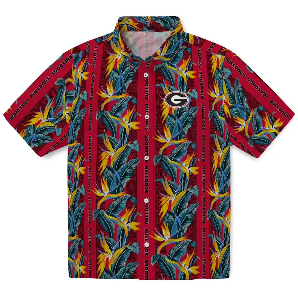 Georgia Bulldogs Hawaiian Shirt - Paradise Vines | Hula Hawaiian Shirts